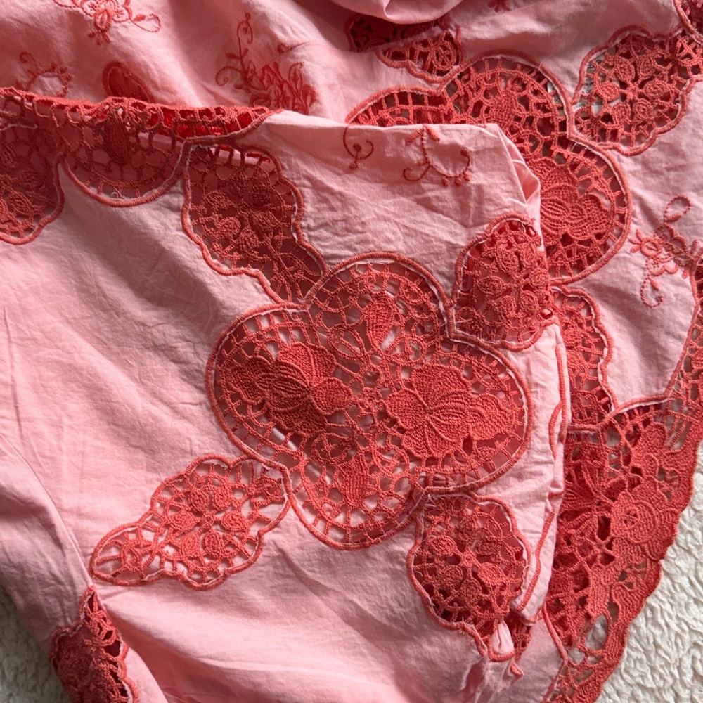 Anthropologie Cotton Puff-Sleeved Cutwork Blouse - Picture 9 of 12